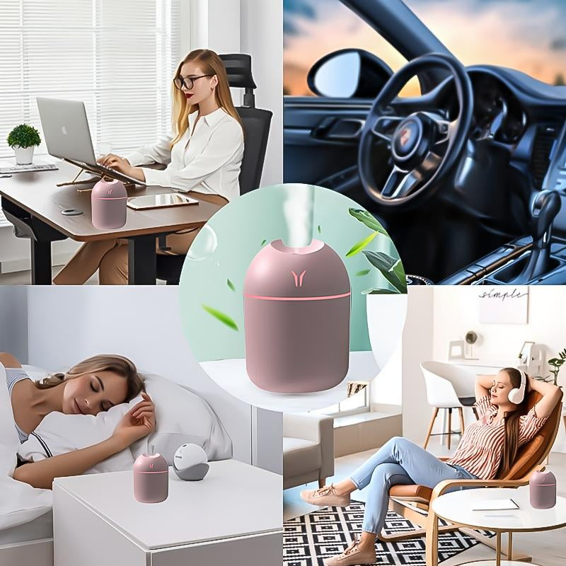 Mini Luminous Cool Mist Humidifier, 2-In-1 Humidifier & Essential Oil Diffuser